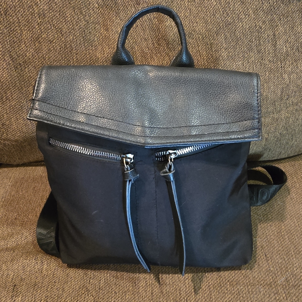 Botkier Black Nylon/Leather Backpack